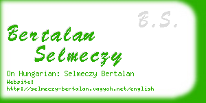 bertalan selmeczy business card